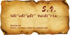 Sóvágó Valéria névjegykártya