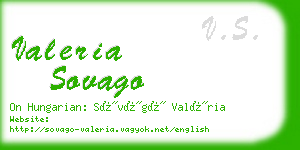 valeria sovago business card